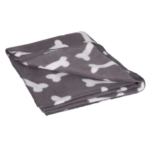 Flamingo manta gris con huesos para mascotas Imagen numero 1