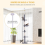 Pawhut árbol rascador fijado al techo ajustable 5 niveles beige y gris para gatos, , large indicador imagen numero 5