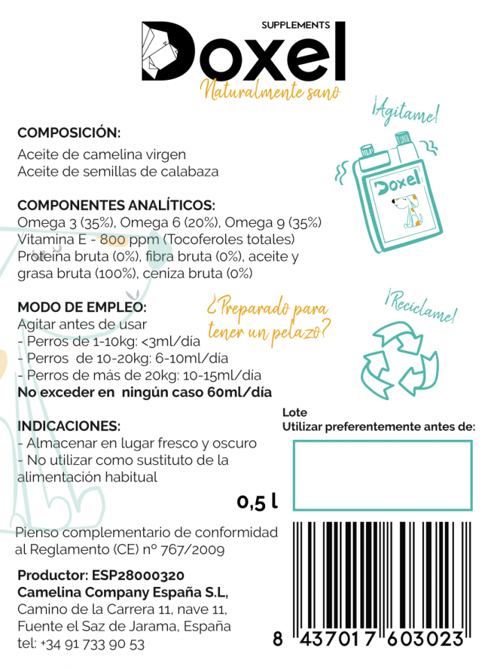 Doxel supplements original 4all aceites omega 3,6,9 natural para mascotas, , large Imagen numero 4