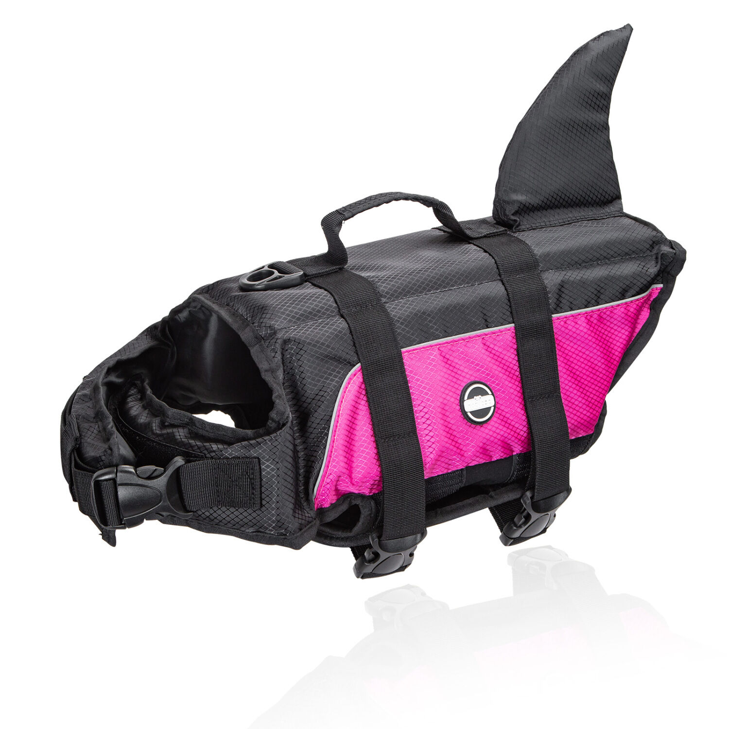 Nobleza - Chaleco Salvavidas para Perros con Aleta De Tibur&oacute;N, Flotador Perro con Tiras Reflectantes, Chaleco de Nataci&oacute;n para Perro con Asa y Alta Flotabilidad para Nadar, Surf, Navegar, Rosa(L), , large Imagen numero 1