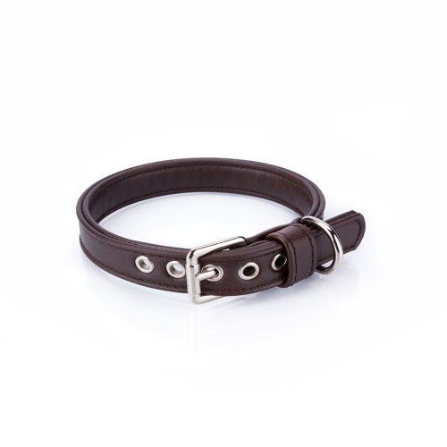 Collar de cuero vegano Pamppy Cher color Marr&oacute;n, , large Imagen numero 1