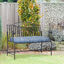 Outsunny Coj&iacute;n para Banco de 2 Plazas 110x48x8 cm Coj&iacute;n Rectangular para Interiores y Exteriores Lavable con 8 Puntadas y Asiento C&oacute;modo para Sillas Sof&aacute;s Azul, , large indicador imagen numero 2