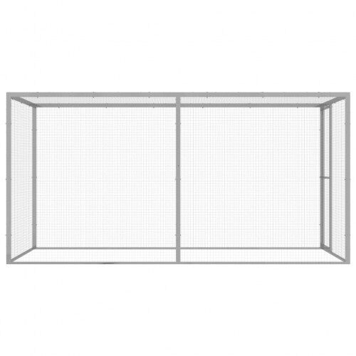 Jaula metálica de gran tamaño para gatos color Plateado thumbnail