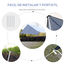 Outsunny Toldo de Refugio Portátil 300x292 cm Impermeable Carpa Ligero Tienda de Campaña Grande para Camping Playa Picnic Senderismo Protección UV Blanco, , large indicador imagen numero 5