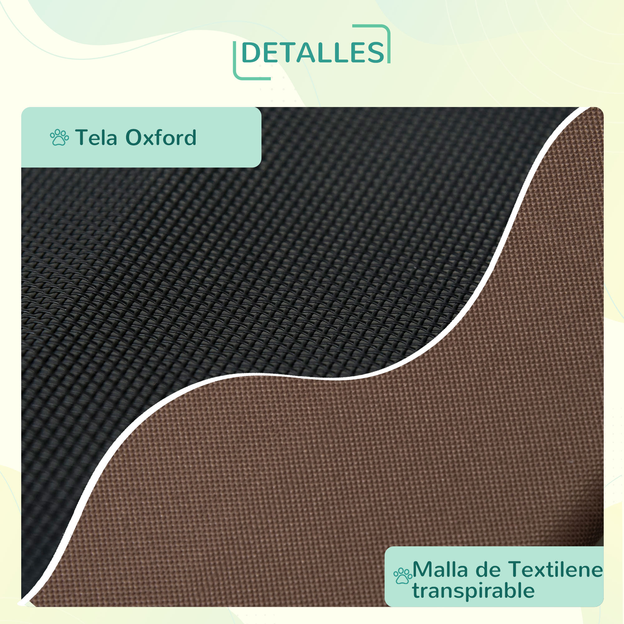 PawHut Cama con Parasol Elevada marrón para perros y gatos thumbnail