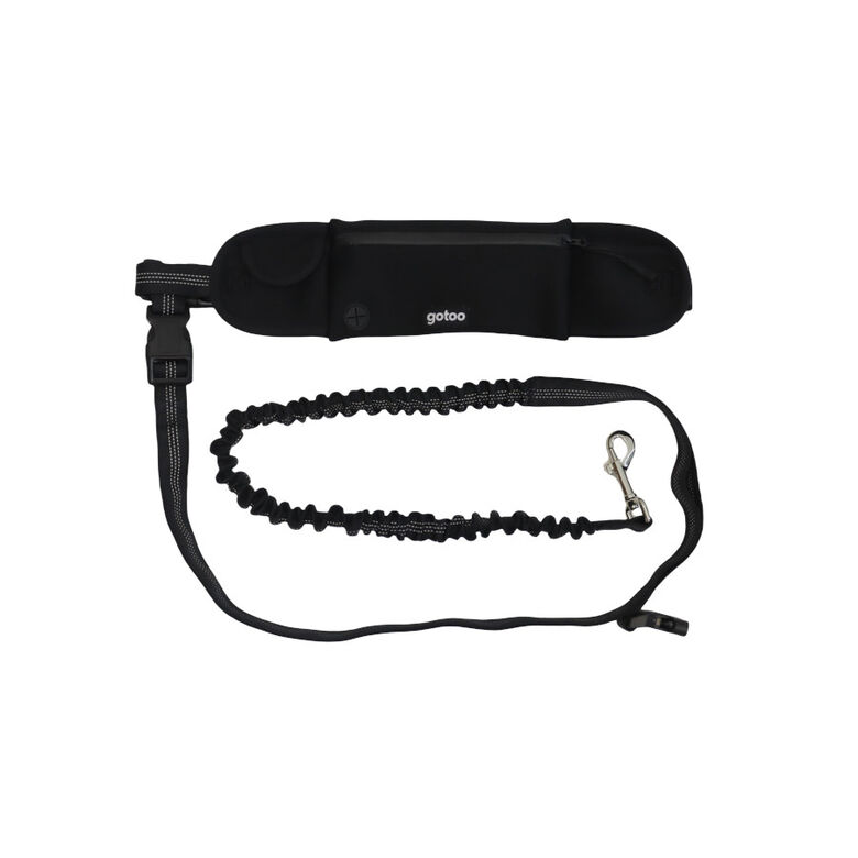 Gotoo Correa manos libres negra para perros thumbnail