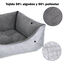 HOME MERCURY-Cesta,Cama Comoda para Perros,Gatos y Mascotas, con Relleno de Fibras,Resistente al Desgaste y Duradero (Mediano, Gris), , large indicador imagen numero 4