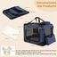 COSTWAY Transport&iacute;n para Perros Plegable, Bolsa Transporte para Gatos con Ventanas de Malla, 3 Puertas y Bolsillos Extra&iacute;bles, Portador de Viaje para Mascotas Interior y Exterior (Azul, S), , large indicador imagen numero 15