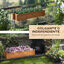 Outsunny Arriate de Madera de Suelo o Pared Jardinera Rectangular Huerto Urbano con 2 Orificios de Drenaje y 2 Ganchos para Cultivos Plantas Flores en Jardín Terraza 91x18x16,5 cm Natural, , large indicador imagen numero 4