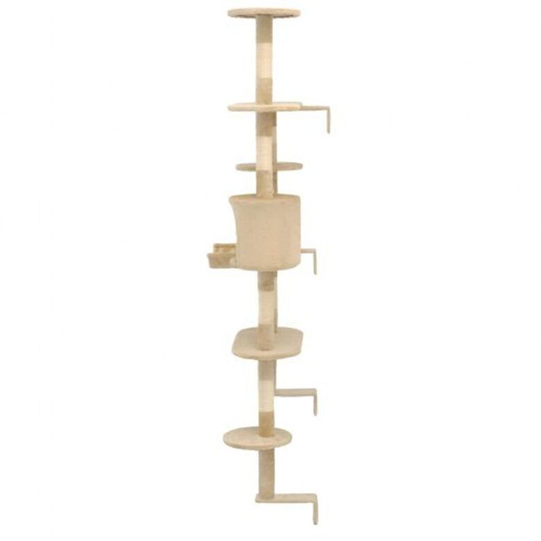 VidaXL Rascador de pared con postes de sisal color Beige thumbnail