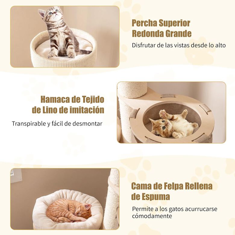 COSTWAY Árbol rascadorcon condominio para Gatos thumbnail