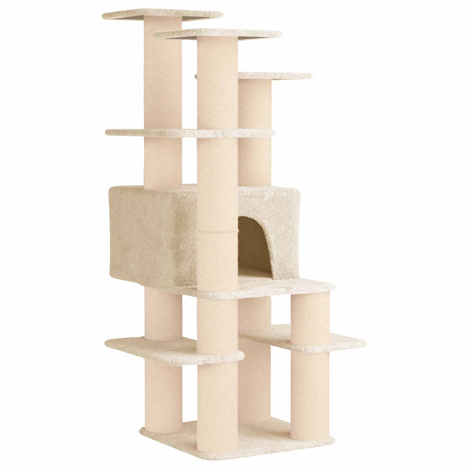 vidaXL &Aacute;rbol para gatos con postes de sisal Muebles Gatos &Aacute;rbol Interior, , large Imagen numero 1