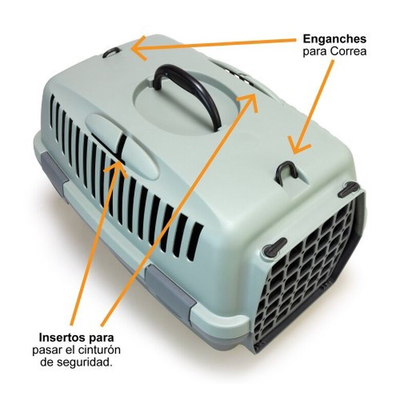 Arquivet ecoline transportín de plástico reciclado gris para mascotas thumbnail