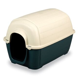 Caseta de plástico para perros color Verde