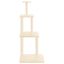 VidaXL Rascador para gatos con postes de sisal color crema, , large indicador imagen numero 4