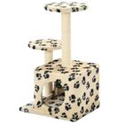 Rascador con poste de sisal para gatos color Beige Huellas, , large image number null