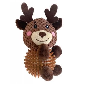 Pelota dental de navidadde peluche don forma de Reno para perros