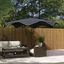 Outsunny Sombrilla de Jardín Ø292x248 cm Parasol de Terraza Manual con 32 Luces LED Solares 8 Varillas Impermeable y Rejillas de Ventilación para Patio Balcón Gris Oscuro, , large indicador imagen numero 2