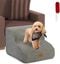 COSTWAY Escalera para Perros, Escalera para Mascotas de 2 Niveles (Gris), con Funda Lavable, Base Antideslizante, Pasos para Perros en Pendiente para Sof&aacute;, Cama o Sof&aacute;, Escalera Suave para Mascotas, , large indicador imagen numero 2
