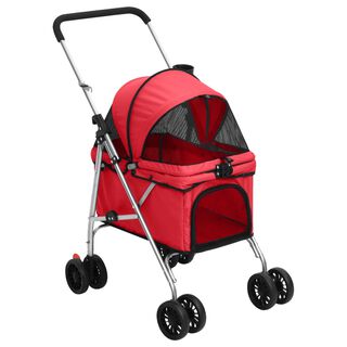Vidaxl Cochecito rojo para perros