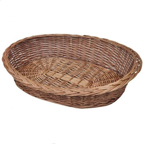 Cama cesta de mimbre para mascotas color Marr n Tiendanimal