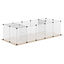 Pawhut Valla para Mascotas DIY con Alfombrilla Parque para Animales Pequeños con 20 Paneles de Resina Jaula Modular para Cobayas Conejos Chinchillas 175x70x45 cm Blanco, , large indicador imagen numero 3