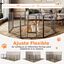 COSTWAY Parque para Perros con 8 Paneles, Parque de Metal Plegable con Puerta para Perros, Conejos, Gatos y Otras Mascotas, Valla para Perros para Interior y Exterior, Negro, (190 x 190 x 80 cm), , large indicador imagen numero 4