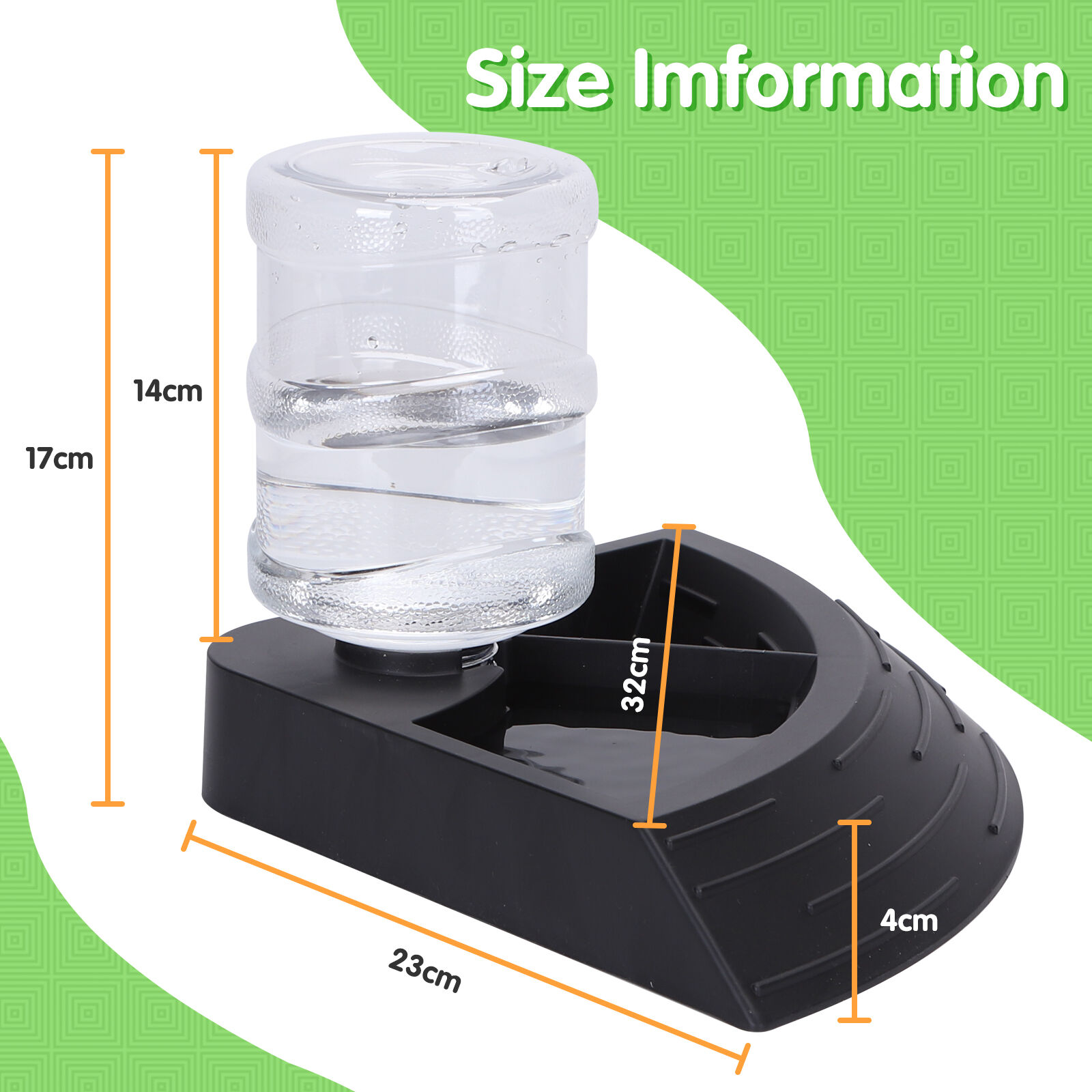 Nobleza - Alimentador Autom&aacute;tico de Reptiles Cuenco de Agua y Comida para Reptiles Bandeja de Agua de Reptiles Dispensador de Agua de Tortuga con Botella, Talla L, , large Imagen numero 5