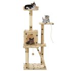 Rascador de sisal con poste para gatos color Beige Huellas, , large image number null