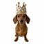 Gorro de cumplea&ntilde;os forma de corona -- Hecha a mano - Estampado de Perro Salchicha Feliz - Marr&oacute;n, , large indicador imagen numero 2