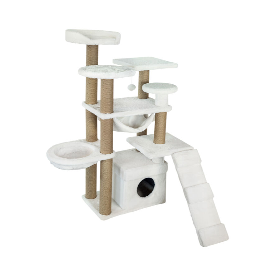 Catshion Pichi &Aacute;rbol Rascador con Cueva Blanco para gatos, , large Imagen numero 3