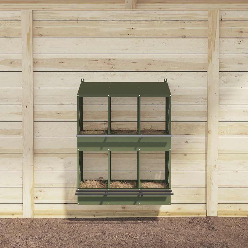 VidaXL Nido Metal Verde para gallinas thumbnail