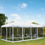 Outsunny Carpa 6x3m Plegable Gazebo para Jard&iacute;n Cenador con 6 Cortinas Mosquitera y Cremallera Bolsa Transporte Montaje F&aacute;cil Acero Tela Oxford Blanco, , large indicador imagen numero 2