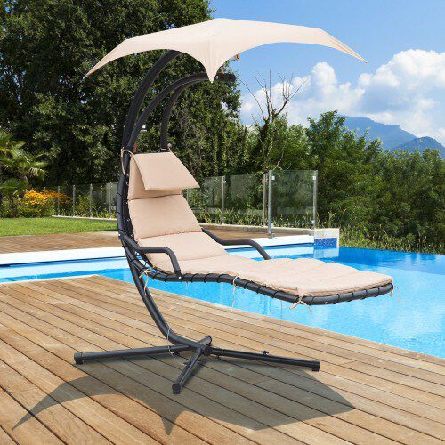 Outsunny Tumbona ergon&oacute;mica color Crema para jard&iacute;n, , large Imagen numero 3