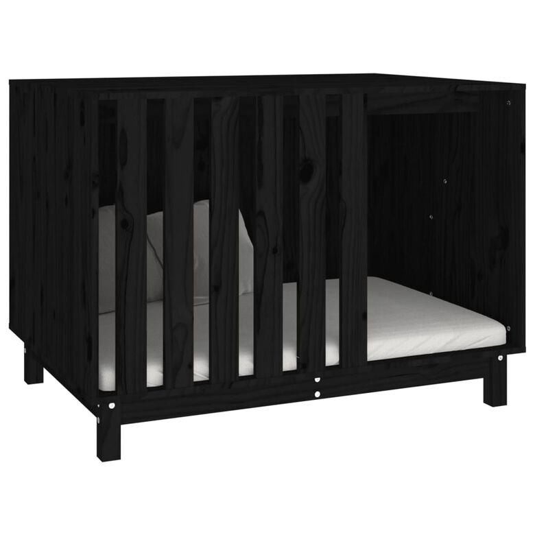 VidaXL Caseta de Madera Interior Negra para perros y gatos thumbnail