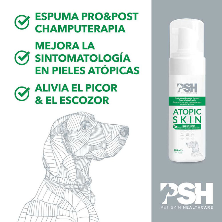 PSH Atopic Skin Espuma Limpiadora para perros y gatos, , large image number null