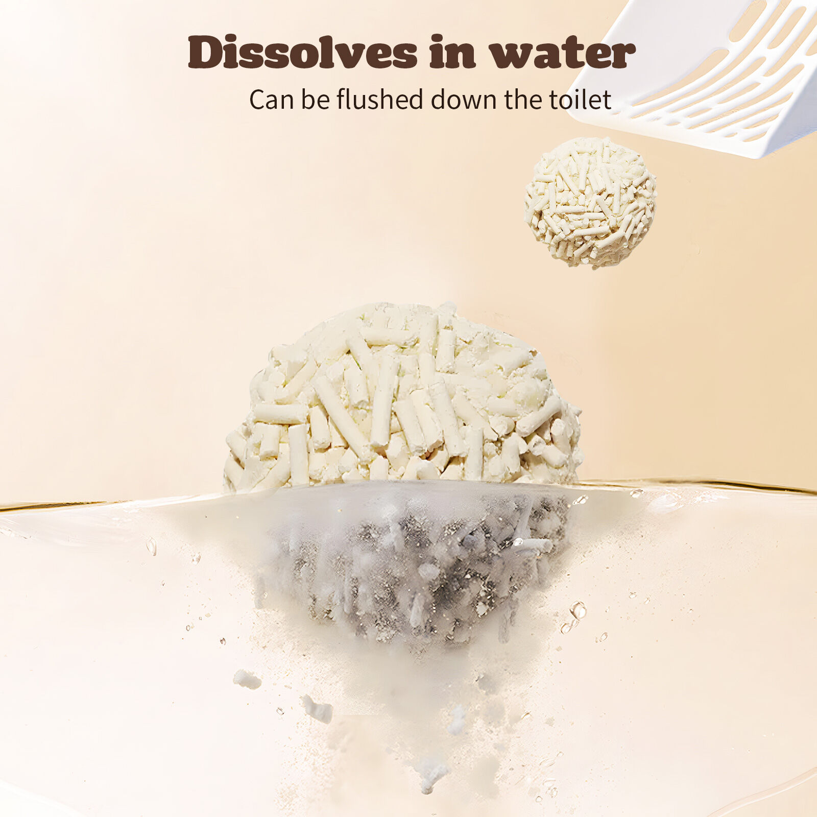 Nobleza - Arena de Tofu para Gatos 10kg (4x2.5kg) - Aglomerante Natural con Bentonita, Sin Polvo, Control de Olores y Desechable en el Inodoro, , large Imagen numero 2