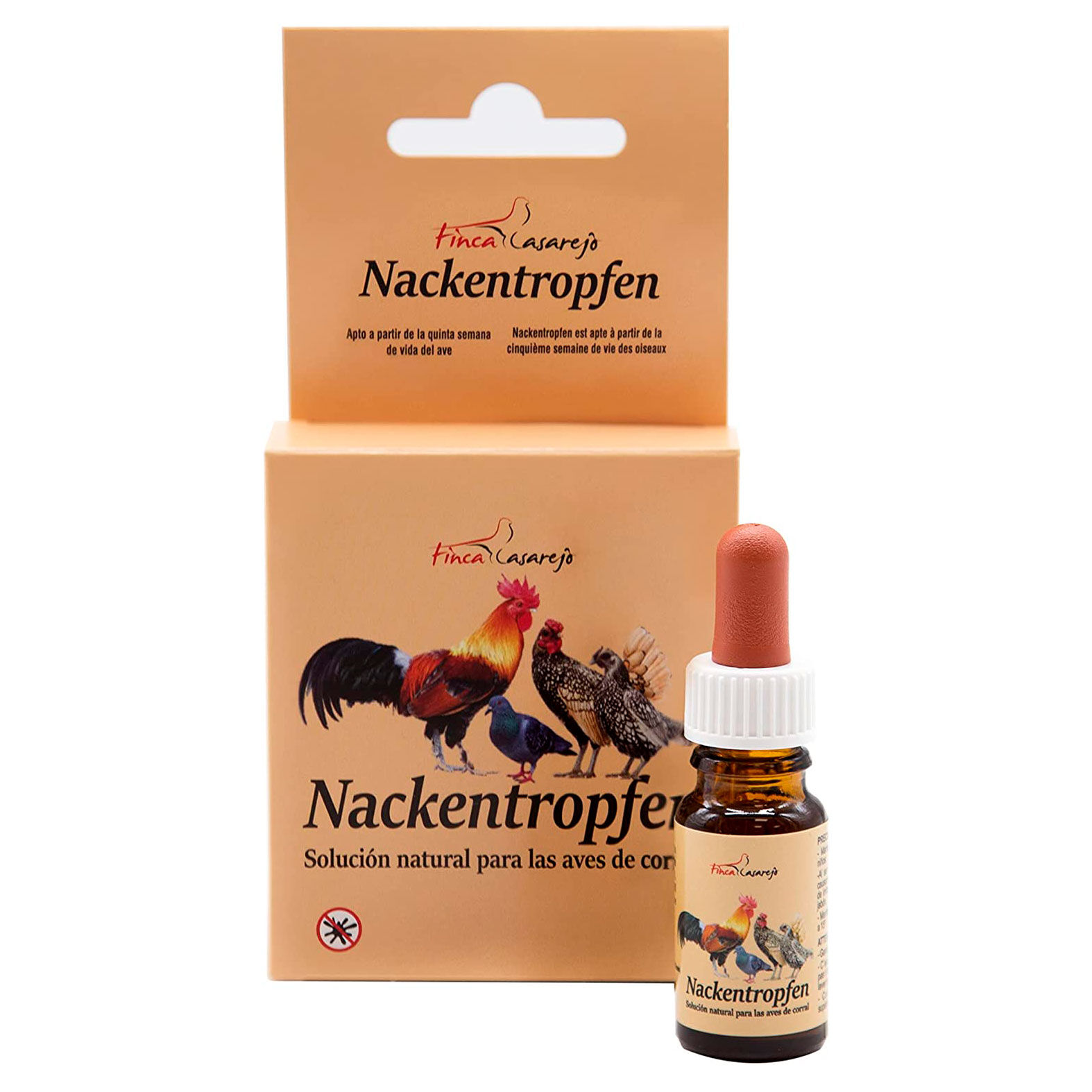 Finca casarejo nackentropfen desparasitante natural para aves de corral