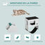 PawHut Estantes para Gatos de Pared de 3 Piezas Muebles de Pared para Gatos Centro de Actividades para Gatitos con Caseta Plataformas Hamaca Poste de Sisal y Cojines Suaves Blanco, , large indicador imagen numero 4