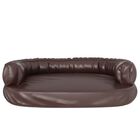 Vidaxl sofá acolchado rectangular marrón para perros, , large image number null