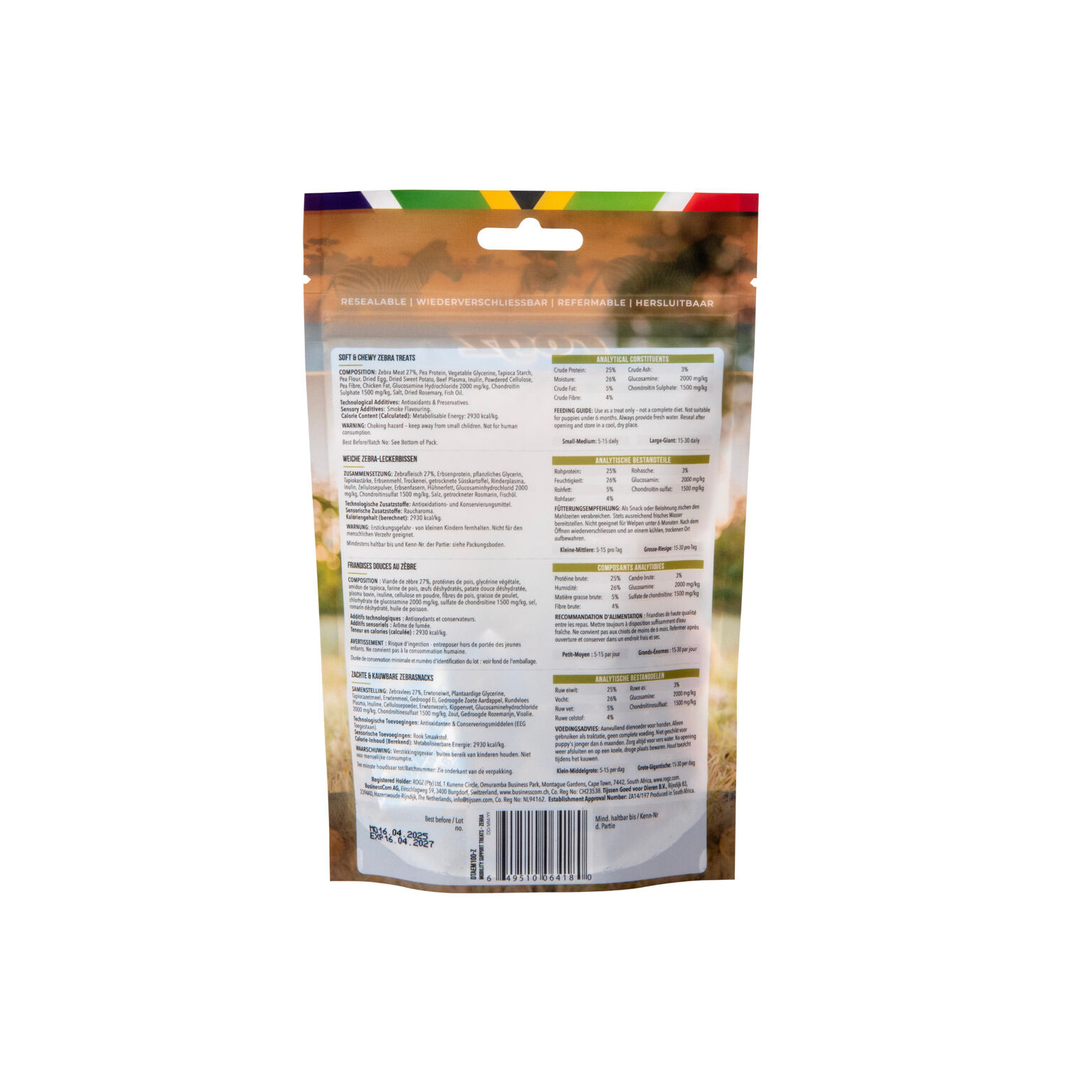 Rogz Snack Articular para Perros de Cebra 6x100g Movilidad y Articulaciones, , large Imagen numero 3