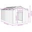 vidaXL Caseta para perros con techo acero galvanizado 114x202x101 cm, , large indicador imagen numero 5
