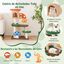COSTWAY 4 en 1 Árbol para Gatos en Forma de Hongo, Torre para Gatos Multicapa con Condominio, Plataforma y Bola de Resorte Interactiva, Postes de Sisal y Tablas para Rascar (59 x 48 x 102), , large indicador imagen numero 2