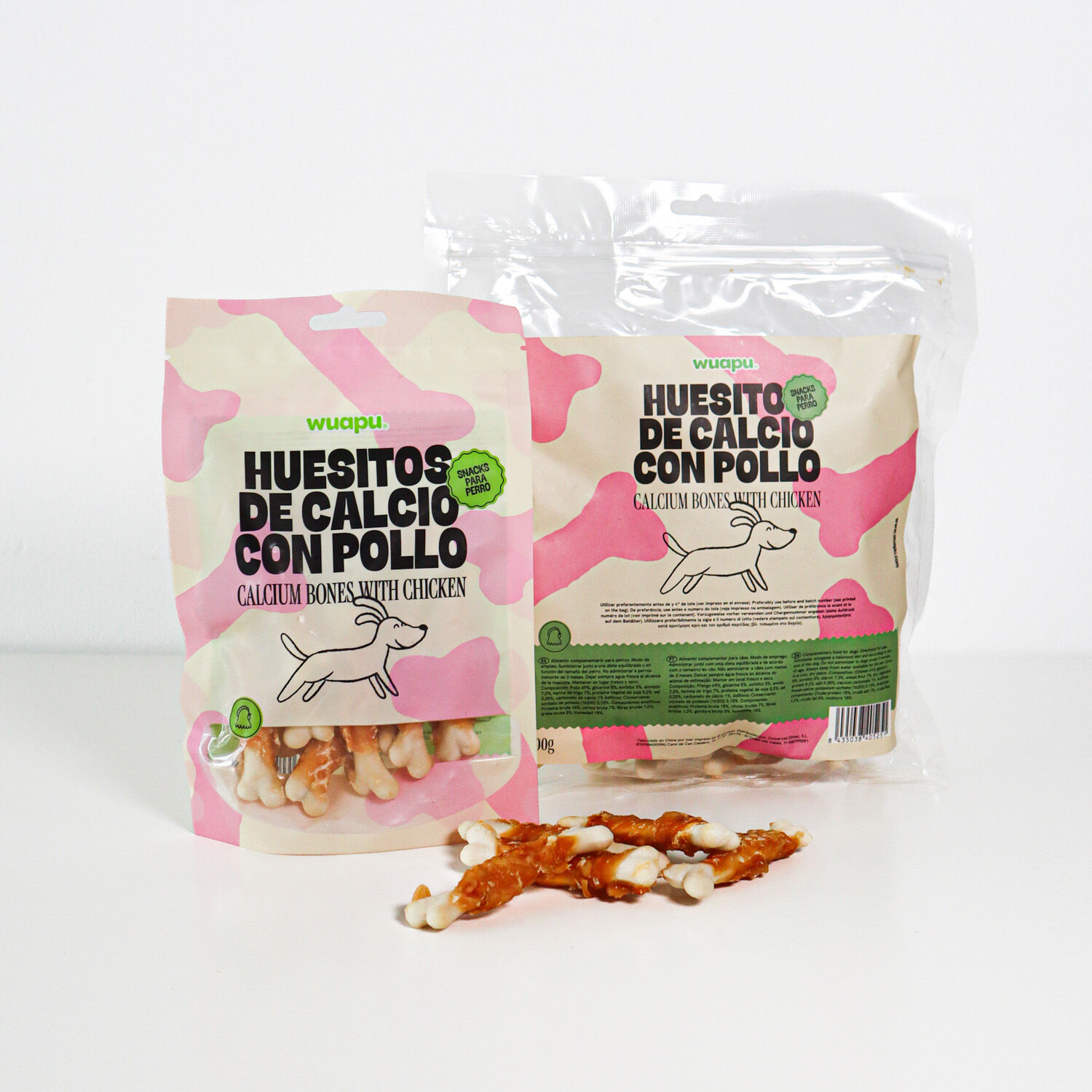 WUAPU SNACK HUESITOS CALCIO CON POLLO 100GR, , large Imagen numero 1