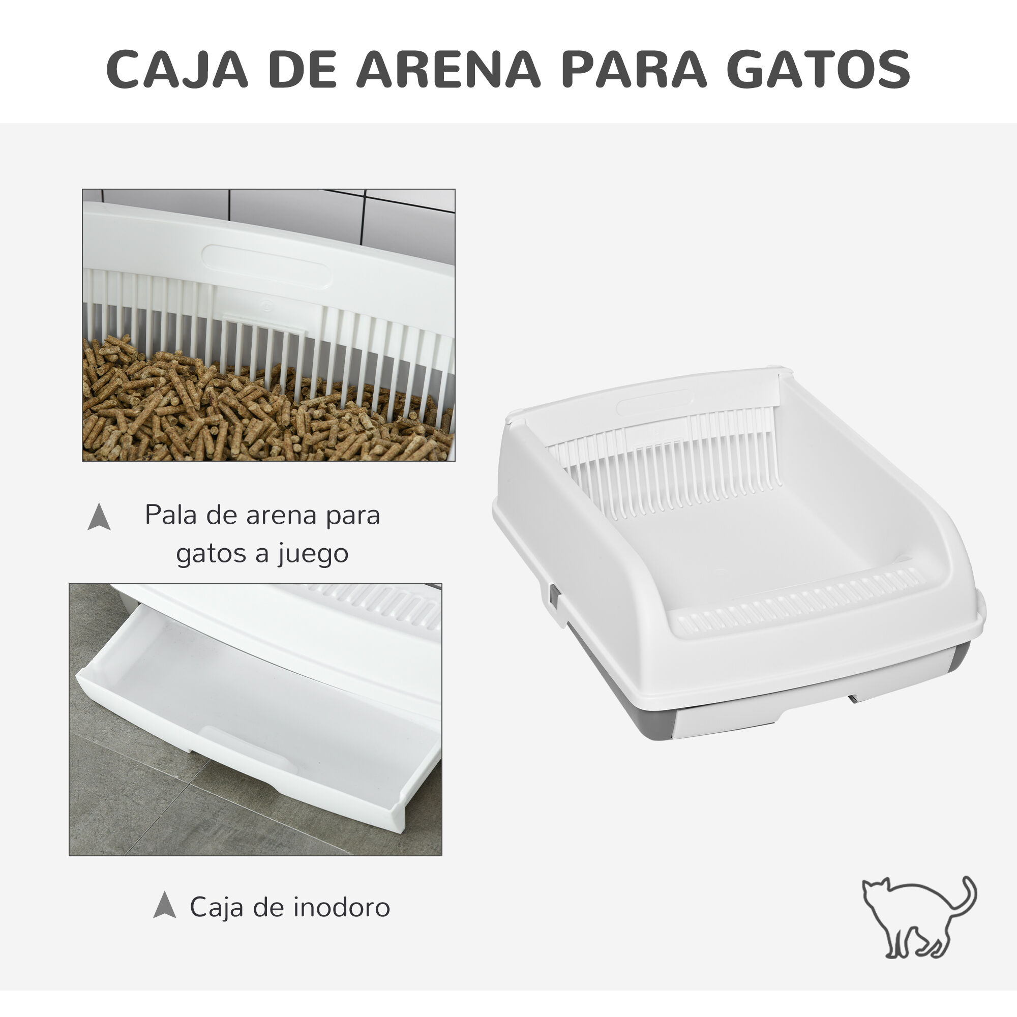 Arenero para gato discount semiautomatico