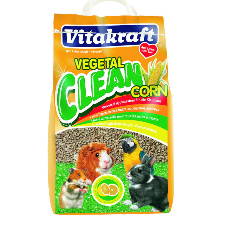 2 x 8 L Vitakraft Lecho de Maíz Vegetal Clean ¡Pack Ahorro!