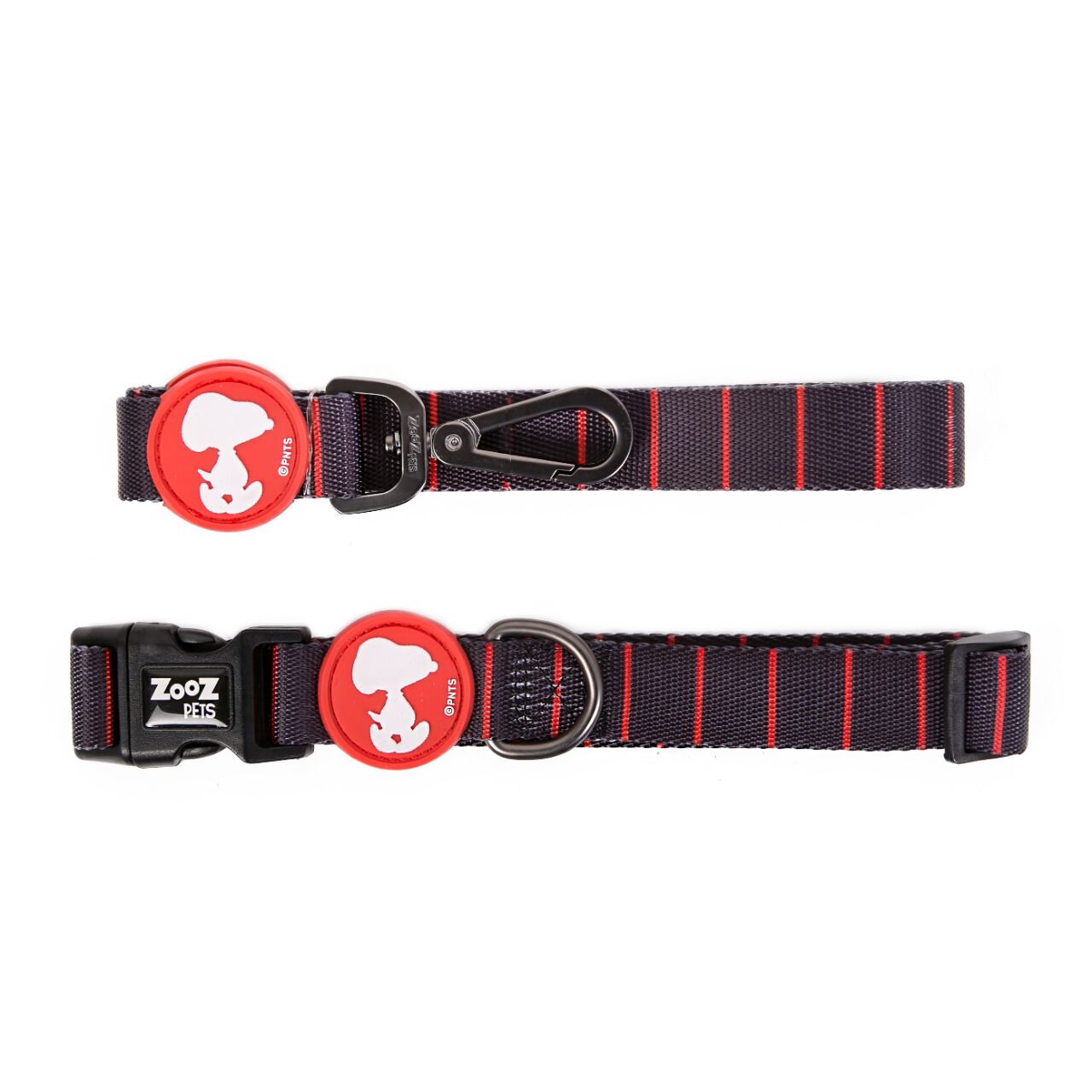 Collar ajustable para perros Zooz Snoopy Stripe Black Red, , large Imagen numero 1