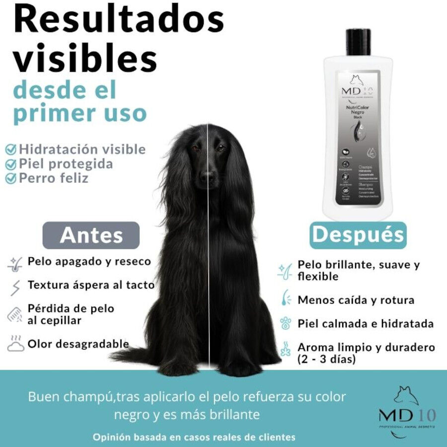 MD-10 Champ&uacute; Hidratante para Perros de Pelo Negro Largo y Corto, , large Imagen numero 3