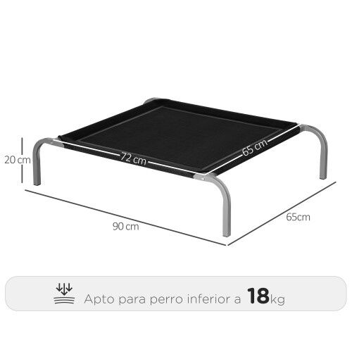 PawHut cama elevada color negro para perros thumbnail