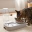 Leeby Comedero y Dispensador de Agua 2 en 1 Gris y Blanco para gatos, , large indicador imagen numero 1